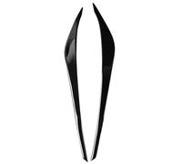 DEMULAX 2pcs Front Headlight Eyebrow Cover Trim Abs Carbon Fiber/black, For, 2016 2017 2018 Car Headlamp Decoration Film(Glossy Black)
