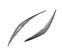 DEMULAX 2pcs Headlight Eyebrow Eyelid Cover, for 1 Series F20 F21 118i 120i 2015 2016 2017 2018 2019 Glossy Black Stickers Car Headlamp Decoration Film(Carbon Look)