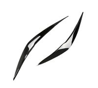 DEMULAX 2pcs Headlight Eyebrow Eyelid Cover, for 1 Series F20 F21 118i 120i 2015 2016 2017 2018 2019 Glossy Black Stickers Car Headlamp Decoration Film(Glossy Black)