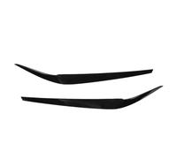 DEMULAX 2pcs Headlight Eyebrow Eyelid Cover Trim Left Right, For 5 Series G30 G31 G38 F90 M5 540i 2017-2021 Car Headlamp Decoration Film(Glossy Black)
