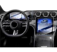 DEMULAX 2PCS Tempered Glass Screen Protector, for Mercedes, for Benz, GLC 300 2023 2024 11.9 Inch GPS 12.3 Instrument Cluster Scree Car Screen Protector