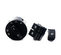 DEMULAX 3 PCS SET Fog Headlight Lamp Power Window Switch Button, for VW, for Caddy, for Jetta, for Golf, 5 MK5 V Puls, for Passat, B6 Car Fog Light Switch