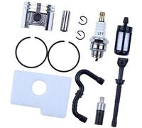 DEMULAX 38MM Piston Ring Pin Kit W Air Fuel Oil Filter Line, for, 018 MS180 MS 180 Chainsaw W Spark Plug Replacement Spare Parts Lawn Mower Spark Plug