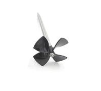 DEMULAX 4-blade Propeller Polymer PC Resin Reinforced Plastics Propeller, For Bait Boat 5MM Left Right 60 70 80mm RC Boat Propeller(80mm CW)