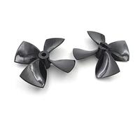 DEMULAX 4-blade Propeller Polymer PC Resin Reinforced Plastics Propeller, For Bait Boat 5MM Left Right 60 70 80mm RC Boat Propeller(60mm A Pair)