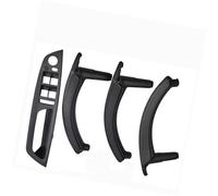 DEMULAX 4PCS Set LHD RHD Carbon Fiber Texture Car Left Right Inner Interior Door Pull Handle Trim Cover, for BMW, E70 E71 X5 X6 Car Door Handle Interior(RHD-Black-Standard)