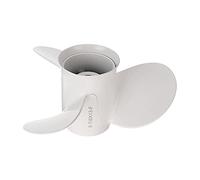 DEMULAX 664-45949-02-El Marine Boat Outboard Propeller 9 7/8 X 13, for YAMAHA, 20-30Hp Right-Hand Rotation 3 Blades White Boat Propeller Replacement