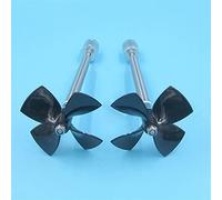 DEMULAX 895 Motor Drive Shaft Integration Stainless Steel 80mm 4-blade Propeller Circular Axis Left Right 5mm RC Boat Propeller(20cm A Set)