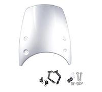 DEMULAX ABS ABS Wind Shield Windshield Windscreen Flyscreen Headlight Fairing Cover, for BMW, R NINE T 2014 2015 2016 2017 R9T R NINET Motorcycle Windscreen(Silver)