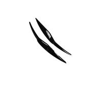 DEMULAX Abs Gloss Black Carbon Look Headlight Eyebrow Eyelid, for, Mk6 .5 2008-2017 Lamp Trims 3D Stickers Body Kits Car Headlamp Decoration Film(Mk6 Gloss Black)