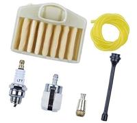 DEMULAX Air Filter amp; Fuel Oil Filter Line Hose Repair Kit, for Husqvarna, 362 365 371 372 372XP Chainsaw w Spark Plug Replacement Parts Lawn Mower Spark Plug
