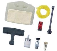 DEMULAX Air Fuel Oil Filter Spark Plug Decompression Valve Tune Up Switch Kit, for Husqvarna, 372 365 371 362 372XP Chaisnaw Replacement Lawn Mower Spark Plug