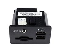 DEMULAX Audio Player USB Receptacle Black Matte, for Ford, for EDGE, for KUGA, for TAURUS, for S-MAX, for TRANSIT EM2T-14F014-AB EM2T14F014AB Car AUX USB Port