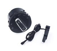 DEMULAX AUTO Headlight Fog Lamp Switch Knob, for Skoda, for Superb 3T0941431B 2008 2009 2010 2011 2012 2013 2014 2015 Car Fog Light Switch(Auto Set)