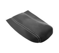 DEMULAX Car Accessories Center Console Lid Armrest Box Leather Cover Sticker Trim, for Toyota, Prius 2010 2011 2012 2013 2014 2015 Armrest Cover(Black-white line)
