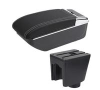 DEMULAX Car Armrest Box Center Console Storage Box Interior Accessories, for Chevrolet, for Aveo T200 T250 T255 Car Accessories Car Armrest(BLACK B3 White Line No Usb)