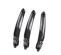 DEMULAX Car Carbon Fiber ABS Interior Door Armrest Handle Left Right Panel Pull Trim Cover, for BMW, E70 E71 X5 X6 2007-2012 2013 2014 Car Door Handle Interior(RHD-Carbon-3Pcs)