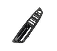 DEMULAX Car Carbon Fiber ABS Interior Door Armrest Handle Left Right Panel Pull Trim Cover, for BMW, E70 E71 X5 X6 2007-2012 2013 2014 Car Door Handle Interior(Black Left Driver Side)