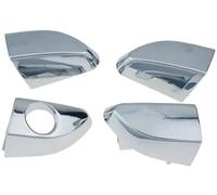 DEMULAX Car Exterior Door Handle, for Hyundai, for Tucson 2016-2021 Chrome Front Rear Left Right Outside Cover Keyhole Trim Cap 82652-D3010 car Door Handle Cover Trim(Black FrontRear Cover 4PCS)