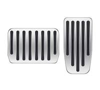 DEMULAX Car Foot Pedal Pads Covers, for Tesla, Model 3 Non Slip Performance Foot Pedal Pads Auto Accessories Aluminum Rest Pedal Covers Foot Pedal Cover Car Pedal Pad Cover(Black SILVER)