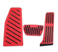 DEMULAX Car Foot Pedals, for Toyota, Harrier IV XU80 2020 2021 2022 Accelerator Gas Fuel Brake Pedal Rest Pedals Pad Mat Cover Accessories Car Pedal Pad Cover(Black 3PCS RED)
