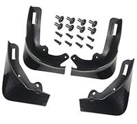 DEMULAX Car Mudguards Matte Carbon Fiber Pattern Splash Guards Mud Flaps, for Tesla, for Model Y 2020 2021 2022 Mudflaps No Need To Drill Holes Car Front And Rear Mud Flaps(Black-red)