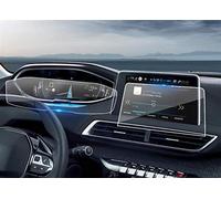 DEMULAX Car Navigation And LCD Instrument Display Screen Tempered Glass Protector Film, for 3008 GT/5008 GT 8Inch+12.3Inch 2018 Screen Protector