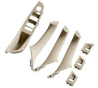 DEMULAX Carbon Fiber LHD Car Interior Door Handle, for BMW, 5 Series F10 F11 520d 525d 530d 535i Inner Panel Pull Trim Cover 51417225851 Car Door Handle Interior(Model A Beige White)