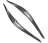 DEMULAX Carbon Look/glossy Black Abs Car Headlight Lamp Eyebrow Eyelid Trim Cover, For 2 Series F22 F23 2015 2016 2017 2018 2019 Car Headlamp Decoration Film(Carbon Fiber Look)