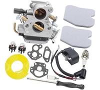 DEMULAX Carburetor Air Filter Ignition Coil, for Husqvarna, 235 235E 236 236E 240 240E 120 MARK II Chainsaw, for JONSERED, CS2234 CS2238 CS2234S CS2238S, Tune Up Kit Replaces C1T-W33C 586936202 574719