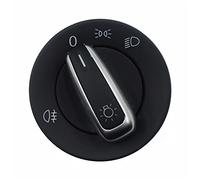 DEMULAX Chrome Headling Fog Lamp Switch, for VW, for Golf, 5 6, for Jetta, for Tiguan, for Caddy, for Passat, B6 Cc, for Touran, 3C8 941 431B, for Seat, Alhambra Car Fog Light Switch