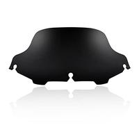 DEMULAX Clear Smoke Black 6" 8" Wave Windshield Fairing Windscreen , for Harley, Touring Electra Street Glide CVO FLHX EFI FLHTPI 1996-2013 Motorcycle Windscreen(8 In Black)
