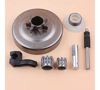 DEMULAX Clutch Drum Bearing Oil Pump Piston Oiler Worm Gear Kit Chainsaw Parts, for Husqvarna, 340 345 350, for JONSERED, 2145 2150 Chainsaw Clutch Drum