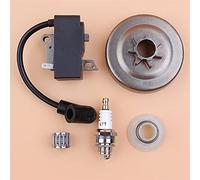 DEMULAX Clutch Drum Ignition Coil Magneto Kit Chainsaw Spare Parts, for Husqvarna, 435 440 440E 445 450 450E 573935701 503931801 Chainsaw Clutch Drum