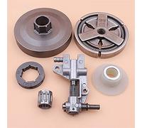 DEMULAX Clutch Sprocket Rim Drum Oil Pump Worm Gear Bearing Kit,for Chainsaw 4500 5200 5800 45cc 52cc 58cc Chainsaw Clutch Drum