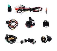 DEMULAX Complete Electrics Stator Coil Wiring Harness Spark Plug Quad | Wire Harness Set, for 50cc 70cc 90cc 110cc 125cc 4