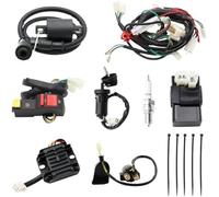 DEMULAX Complete Electrics Wiring Harness D8EA Spark Plug Ignition Coil | Kits, for Chinese Dirt Bike 150cc 200cc 250cc