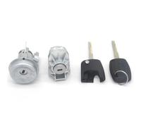 DEMULAX Complete Lock Set Ignition Switch Front Left Door Lock, for Ford, for Fiesta, 2009-2013 8A6AA22050KG Car Door Lock Cylinder Set