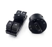DEMULAX Fog Lamp Headlight Window Switch Button, for, for, for VW, for, for, for Jetta, Mk5, for, for, for Golf, 5 6, for, for, for Tiguan, for, for, for Passat, B6 CC 5KD 941 431B 1K4 95