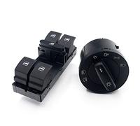 DEMULAX Fog Lamp Headlight Window Switch Button, for VW, for Jetta, Mk5, for Golf, 5 6, for Tiguan, for Passat, B6 CC 1K0 941 431N 1K4 959 857 Car Fog Light Switch