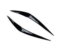 DEMULAX For 1 Series F20 F21 16i 118i 120i 125i M135i M140i 2015-2019 Pair Headlight Eyebrow Eyelid Cover Decorative Car Headlamp Decoration Film(Glossy Black)