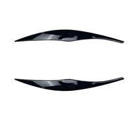 DEMULAX for 3 Series E90 E91 2pc Ab Glo Black Headlight Eyebrow Eyelid 2005 2006 2007 2008 2009 2010 2011, for Sedan, for Touring Car Headlamp Decoration Film(Gloss Black)