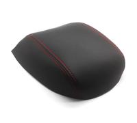 DEMULAX For A4 B9 2017 2018 2019 Microfiber Leather Car Interior Center Console Armrest Box Cover Protective Trim Car Armrest Cover(Black with red)