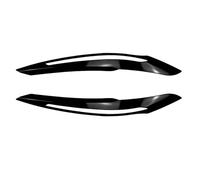 DEMULAX For BMW 1 Series F20 F21 2010 2011 2012 2013 2014 2015 Gloss Black Car Front Headlights Eyebrows Eyelids Trim Decoration Covers Vehicle Headlight Eyebrow Trim(Gloss Black)