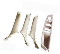 DEMULAX , for BMW, F10 F11 F18 2010-2016 RHD Right Front Car Driver, for Seat, Armrest Interior Door Handle Inner Panel Pull Trim Cover 4 7Pcs 51417225851 Car Door Handle Interior(Oyster-4Pcs)