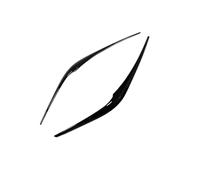 DEMULAX For Mazda, Cx5, For Cx-5, Kf 2017 2018 2019 2020 2021 Abs Front Headlight Lamp Eyelid Cover Trips Rear Light Eyebrow Trims Car Sticker Car Headlamp Decoration Film(Front Glossy Black)