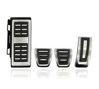 DEMULAX For POLO, A05, for Golf, A7, for Skoda, Rapid, for Octavia, 5E 5F A7 Parts Auto Car Pedals Foot Fuel Brake Clutch Cover Foot Pedal Cover Car Pedal Pad Cover(Black MT-4 PCS)