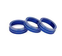 DEMULAX For VW, for Tiguan, for Passat, B8, for Jetta, for Beetle, for Sharan, for Multivan, Aluminum Alloy Car Air Conditioning Knob Ring Trim Cover Air Conditioning Knob Cover(Blue)