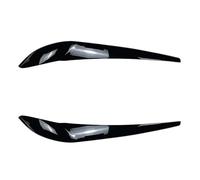 DEMULAX For X3, F25 X4 F26 Pair Car Front Headlight Eyebrow Eyelid Lamp Head Light Eyebrows 2014-2017 Auto Accessories Car Headlamp Decoration Film(Glossy Black)