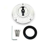 DEMULAX For YAMAHA, XJ6 DIVERSION 2009-2015, Fuel Tank Cap Cover CNC Aluminum Keyless Motorcycle Accessories 6 Colors Motorcycle Fuel Tank Cap(Silver and Black)